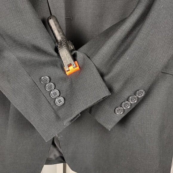 Stacy Adams Black Jacket Size 48R - Picture 4 of 12